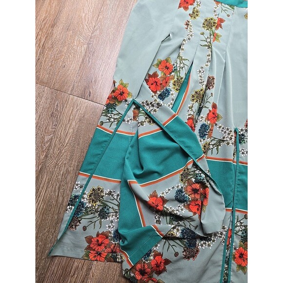 Sandro Paris Women's Maxi Dress Womens 38 US 6 Medium Green Floral - Picture 4 of 13